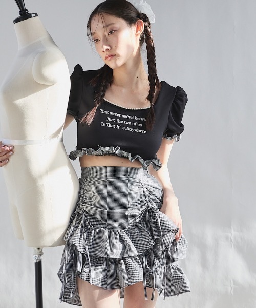 PAIN(ペイン)の「パールテープポンチトップス(Tシャツ/カットソー・レディース・ホワイト/ブラック/ブルー・FREE)」の13枚目の写真