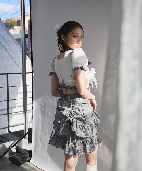 PAIN(ペイン)の「パールテープポンチトップス(Tシャツ/カットソー・レディース・ホワイト/ブラック/ブルー・FREE)」の15枚目の写真