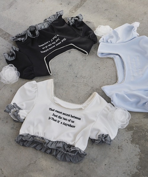 PAIN(ペイン)の「パールテープポンチトップス(Tシャツ/カットソー・レディース・ホワイト/ブラック/ブルー・FREE)」の16枚目の写真