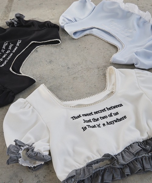 PAIN(ペイン)の「パールテープポンチトップス(Tシャツ/カットソー・レディース・ホワイト/ブラック/ブルー・FREE)」の17枚目の写真