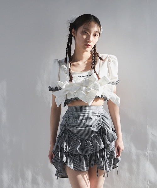 PAIN(ペイン)の「パールテープポンチトップス(Tシャツ/カットソー・レディース・ホワイト/ブラック/ブルー・FREE)」の19枚目の写真