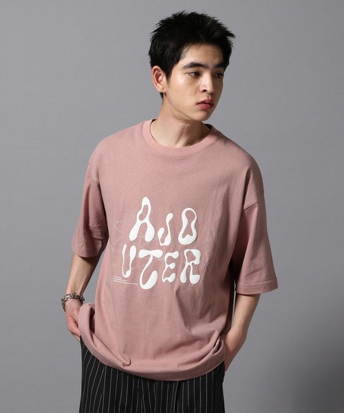 ajouter flow(アジューテフロー)の「【ajouter flow】space logo T-shirt(Tシャツ/カットソー・メンズ・ブラック/ピンク・MEDIUM/LARGE)」の7枚目の写真