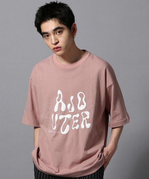 ajouter flow(アジューテフロー)の「【ajouter flow】space logo T-shirt(Tシャツ/カットソー・メンズ・ブラック/ピンク・MEDIUM/LARGE)」の8枚目の写真