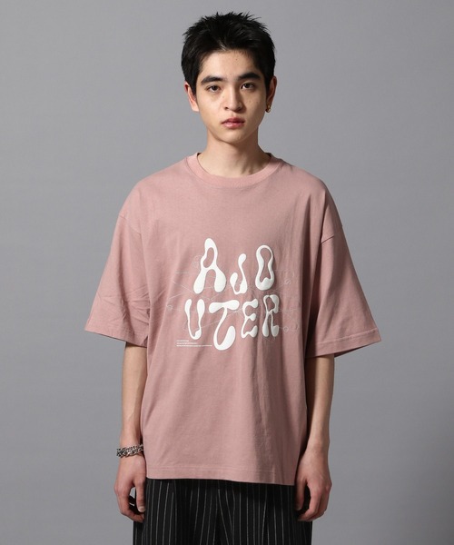 ajouter flow(アジューテフロー)の「【ajouter flow】space logo T-shirt(Tシャツ/カットソー・メンズ・ブラック/ピンク・MEDIUM/LARGE)」の11枚目の写真