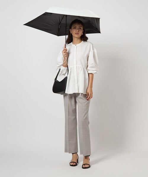 green label relaxing（グリーンレーベルリラクシング）の「＜U-DAY＞ ALL WHATER 折りたたみ傘 / 晴雨兼用 / レイン（折りたたみ傘・レディース・ライラック/ライトグレー/オフホワイト/シルバー・FREE）」の9枚目の写真