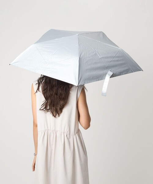 green label relaxing（グリーンレーベルリラクシング）の「＜U-DAY＞ ALL WHATER 折りたたみ傘 / 晴雨兼用 / レイン（折りたたみ傘・レディース・ライラック/ライトグレー/オフホワイト/シルバー・FREE）」の11枚目の写真