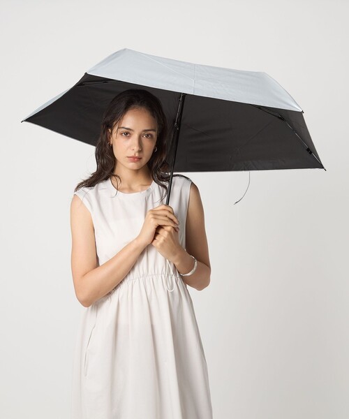 green label relaxing（グリーンレーベルリラクシング）の「＜U-DAY＞ ALL WHATER 折りたたみ傘 / 晴雨兼用 / レイン（折りたたみ傘・レディース・ライラック/ライトグレー/オフホワイト/シルバー・FREE）」の12枚目の写真