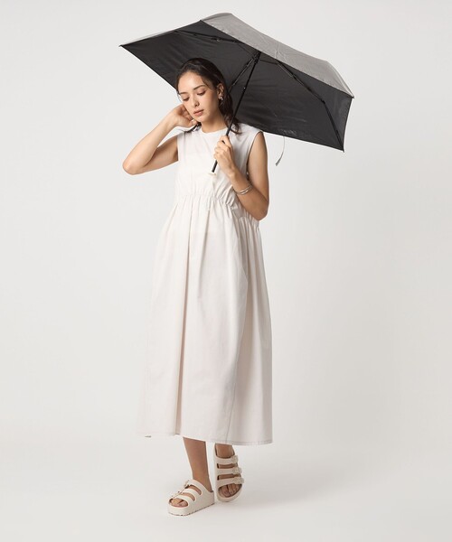 green label relaxing（グリーンレーベルリラクシング）の「＜U-DAY＞ ALL WHATER 折りたたみ傘 / 晴雨兼用 / レイン（折りたたみ傘・レディース・ライラック/ライトグレー/オフホワイト/シルバー・FREE）」の16枚目の写真