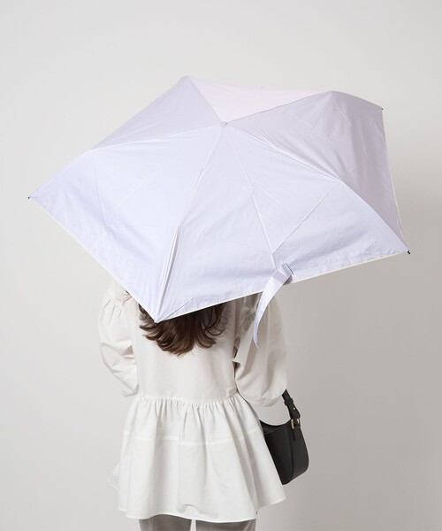 green label relaxing（グリーンレーベルリラクシング）の「＜U-DAY＞ ALL WHATER 折りたたみ傘 / 晴雨兼用 / レイン（折りたたみ傘・レディース・ライラック/ライトグレー/オフホワイト/シルバー・FREE）」の17枚目の写真