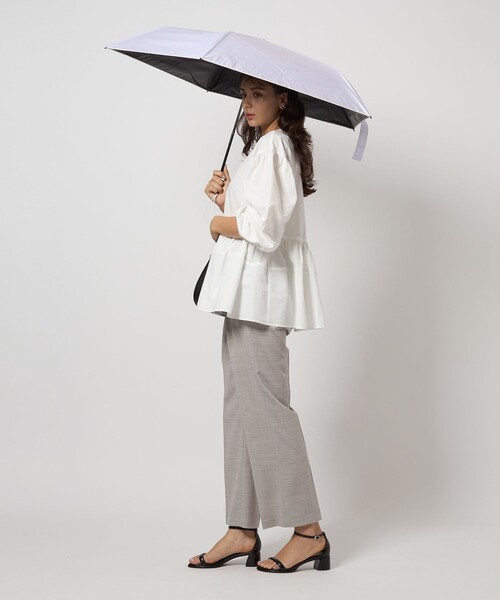 green label relaxing（グリーンレーベルリラクシング）の「＜U-DAY＞ ALL WHATER 折りたたみ傘 / 晴雨兼用 / レイン（折りたたみ傘・レディース・ライラック/ライトグレー/オフホワイト/シルバー・FREE）」の18枚目の写真