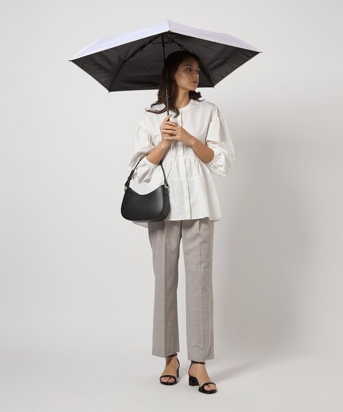 green label relaxing（グリーンレーベルリラクシング）の「＜U-DAY＞ ALL WHATER 折りたたみ傘 / 晴雨兼用 / レイン（折りたたみ傘・レディース・ライラック/ライトグレー/オフホワイト/シルバー・FREE）」の19枚目の写真