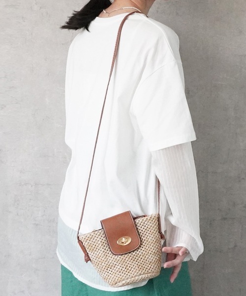 SELECT LEVERY(セレクトリベリー)の「シアーストライプレイヤードプルオーバー(Tシャツ/カットソー・レディース・ブラック/ピンク/グレー/オフホワイト・FREE)」の21枚目の写真