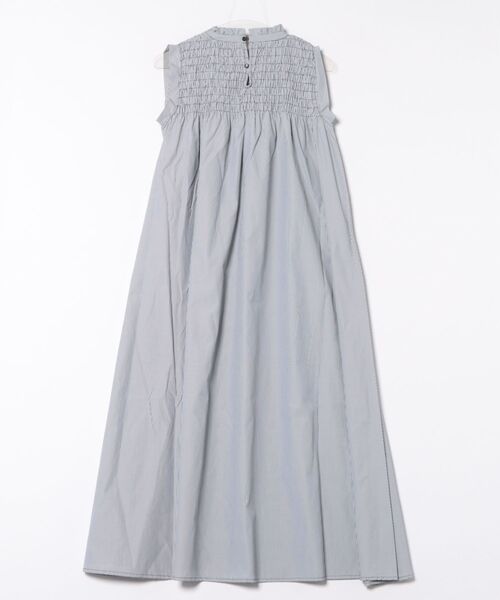 STYLEBLOCK（スタイルブロック）の「先染めストライプシャーリングノースリーブワンピース（ワンピース・レディース・ブラック/ブルー・M）」の7枚目の写真