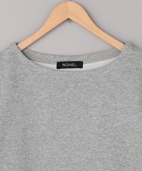RONEL(ロネル)の「ボートネックジャージープルオーバー(Tシャツ/カットソー・レディース・ブラック/オリーブ/ホワイト/ライトグレー/ワイン・FREE)」の14枚目の写真