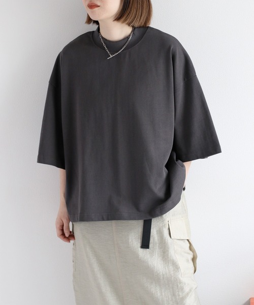 trois 新品　未使用 値札付き 半袖　カットソー モスグリーン　カーキ KOEISTORE カットソー Tシャツ 半袖 レディース トップス