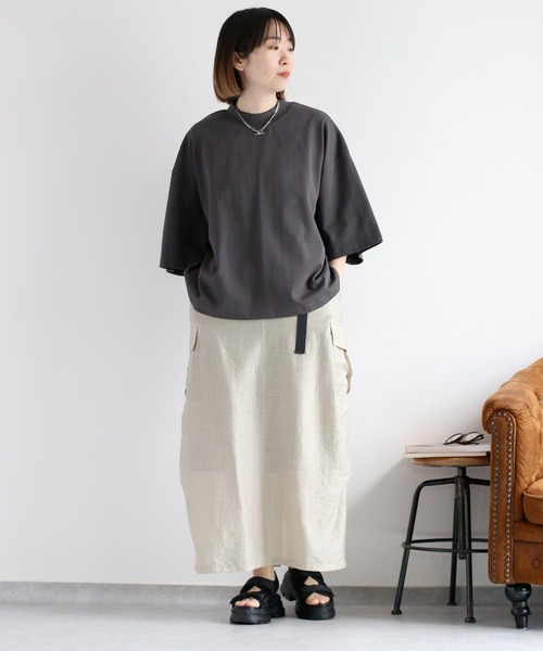 セール】天竺モックネックショートスリーブTee（Tシャツ