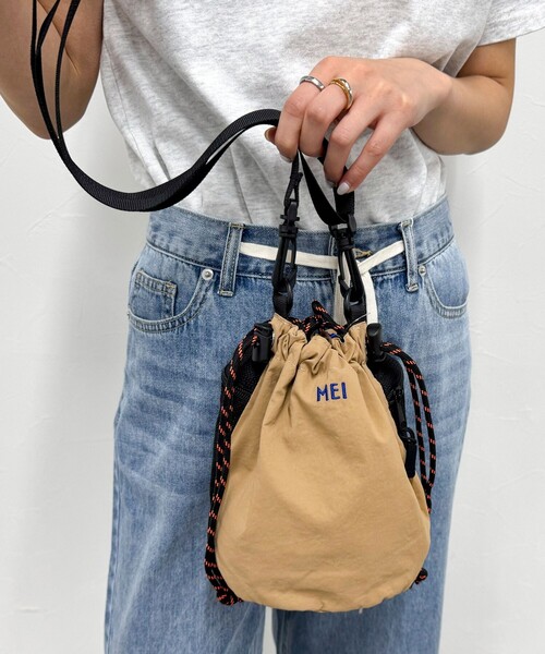 MEI（メイ）の「【MEI/メイ】イージードロストキンチャクショルダーバッグ（ショルダーバッグ・レディース・オレンジ/ベージュ/ライトグレー/ブラック・FREE）」の17枚目の写真
