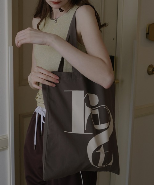 Mili affinity（ミリアフィニティー）の「配色ビッグロゴトートバッグ（トートバッグ・レディース・ピンク/ブラウン/ベージュ/ブルー・FREE）」の16枚目の写真