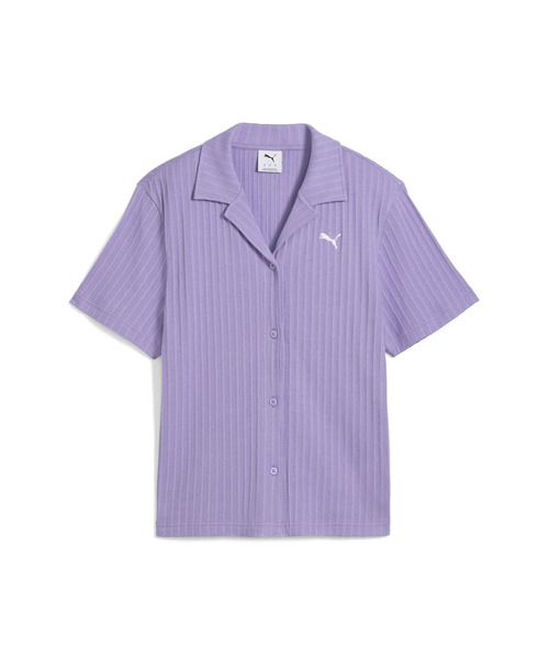 PUMA(プーマ)の「PUMA プーマ ウィメンズ ワードローブ ESS リブ ポインテール 半袖 シャツ(Tシャツ/カットソー・レディース・ホワイト/パープル・X-LARGE/SMALL/MEDIUM/LARGE/X-SMALL)」の10枚目の写真