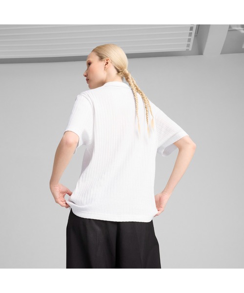 PUMA(プーマ)の「PUMA プーマ ウィメンズ ワードローブ ESS リブ ポインテール 半袖 シャツ(Tシャツ/カットソー・レディース・ホワイト/パープル・X-LARGE/SMALL/MEDIUM/LARGE/X-SMALL)」の16枚目の写真