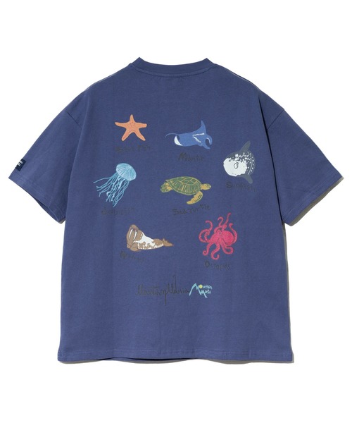 go slow caravan(ゴースローキャラバン)の「Mountain Mania/マウンテンマニア SEA WORLD ANIMALS TEE(Tシャツ/カットソー・メンズ・ブルー系その他/ホワイト・MEDIUM/LARGE/X-LARGE)」の9枚目の写真