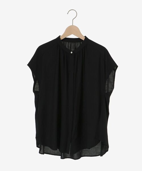 le.coeur blanc(ルクールブラン)の「《手洗い可能》T/R追撚フレンチスリーブブラウス(シャツ/ブラウス・レディース・ベージュ/ブラック/ミント・38)」の18枚目の写真