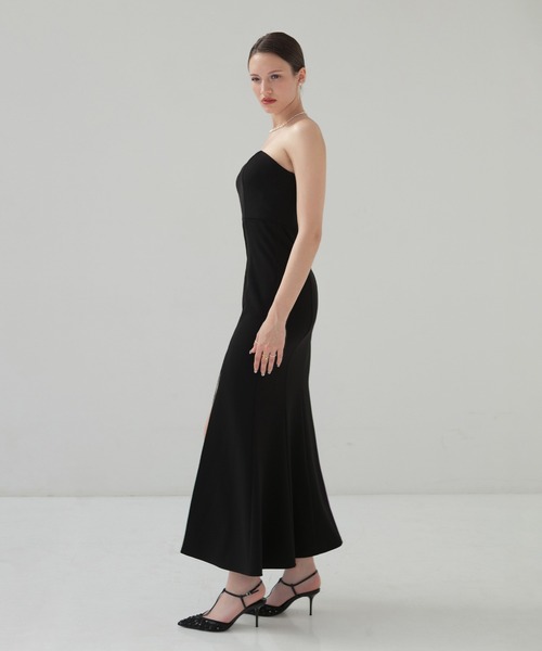 セール】【LEJA LUXE】2WAYストーンペプラムビスチェマーメイドドレス