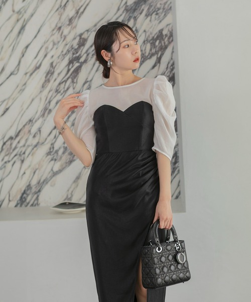 セール】【LEJA LUXE】2WAYストーンペプラムビスチェマーメイドドレス