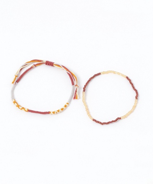 studio CLIP（スタディオクリップ）の「2セットビーズブレスレット（ブレスレット・レディース・ブルー/オレンジ/ブラウン・FREE）」の2枚目の写真