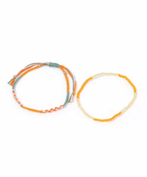 studio CLIP（スタディオクリップ）の「2セットビーズブレスレット（ブレスレット・レディース・ブルー/オレンジ/ブラウン・FREE）」の3枚目の写真
