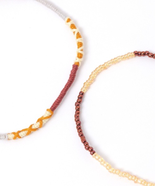 studio CLIP（スタディオクリップ）の「2セットビーズブレスレット（ブレスレット・レディース・ブルー/オレンジ/ブラウン・FREE）」の6枚目の写真