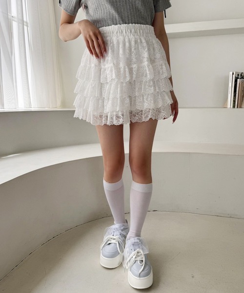 one after another NICE CLAUP(ワンアフターアナザーナイスクラップ)の「【新色追加】プラットフォームリボンカスタムスニーカー(スニーカー・レディース・ホワイト/ネイビー/サックスブルー・S/M/L)」の21枚目の写真