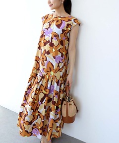 THE BIG ONE PRINT ｽﾗｯｼｭｽﾘｰﾌﾞﾜﾝﾋﾟｰｽ（ワンピース）｜Vivienne