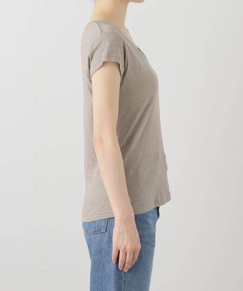 セール】キャップスリーブUネックT（Tシャツ/カットソー