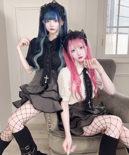 00s y2k 豹柄 シフォン フリル サーキュラー スカパン スカートパンツ スカパン パンツ Y2K[品番：ZI000008585]｜IRADOWL（アイラ