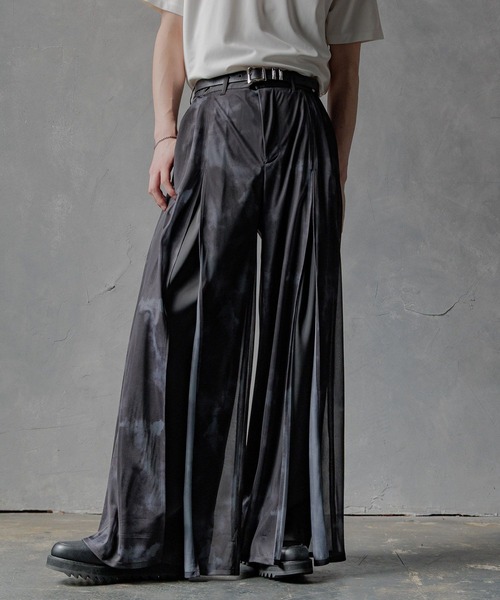 HARE(ハレ)の「【SET UP対応】シアーレイヤードパンツ(HARE)(その他パンツ・メンズ・ブラック系その他/ブラック/パープル系その他・MEDIUM/SMALL)」の2枚目の写真