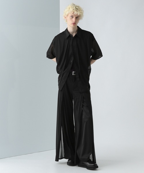 HARE(ハレ)の「【SET UP対応】シアーレイヤードパンツ(HARE)(その他パンツ・メンズ・ブラック系その他/ブラック/パープル系その他・MEDIUM/SMALL)」の4枚目の写真