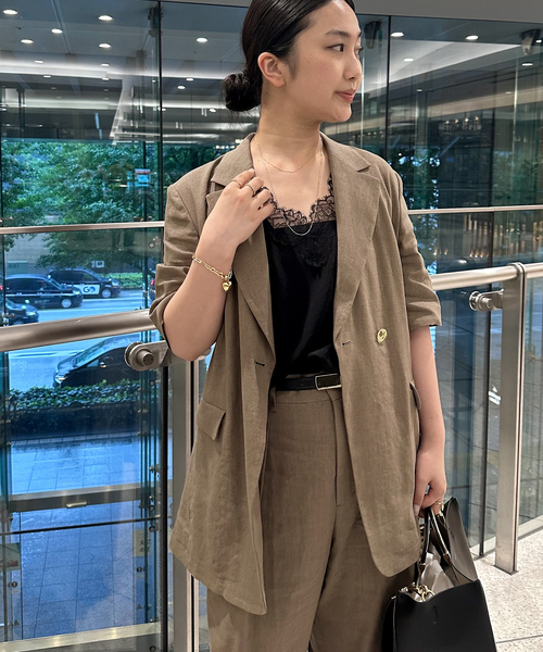 【美品】ジャーナルスタンダードレサージュ　マイクロTRギャバストレッチジャケット journal standard L'essage（ジャーナルスタンダードレサージュ