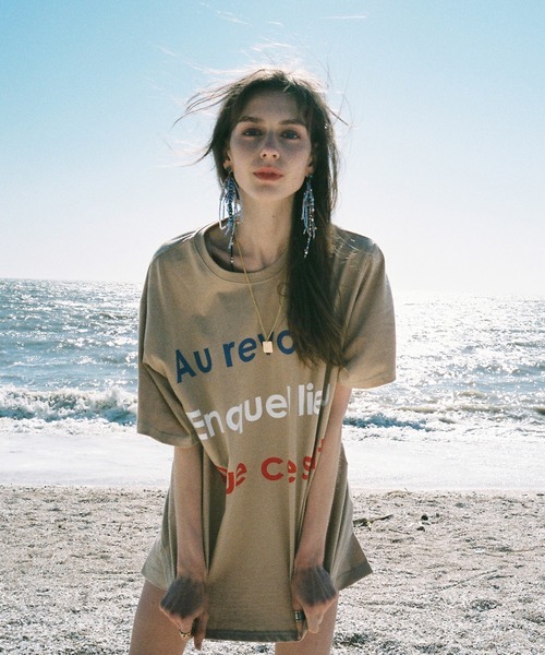 LARTIGENT(ラーティゼン)の「LB AEQ T-SHIRT(Tシャツ/カットソー・レディース・レッド/ホワイト/ベージュ・FREE)」の5枚目の写真