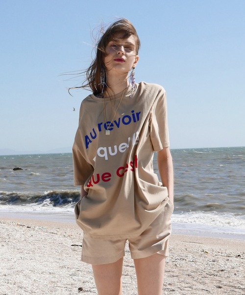 LARTIGENT(ラーティゼン)の「LB AEQ T-SHIRT(Tシャツ/カットソー・レディース・レッド/ホワイト/ベージュ・FREE)」の6枚目の写真