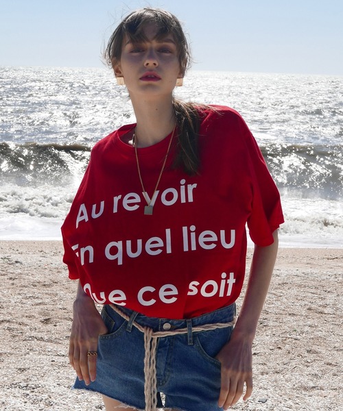 LARTIGENT(ラーティゼン)の「LB AEQ T-SHIRT(Tシャツ/カットソー・レディース・レッド/ホワイト/ベージュ・FREE)」の11枚目の写真
