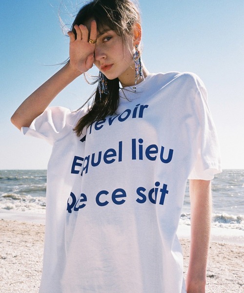 LARTIGENT(ラーティゼン)の「LB AEQ T-SHIRT(Tシャツ/カットソー・レディース・レッド/ホワイト/ベージュ・FREE)」の9枚目の写真