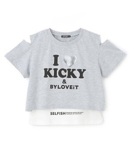 by LOVEiT(バイラビット)の「Tシャツタンクセット(アンサンブル・キッズ・ブラック/グレー/オフホワイト・140cm/150cm/160cm/130cm/120cm)」の3枚目の写真