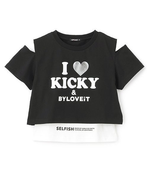by LOVEiT(バイラビット)の「Tシャツタンクセット(アンサンブル・キッズ・ブラック/グレー/オフホワイト・140cm/150cm/160cm/130cm/120cm)」の1枚目の写真