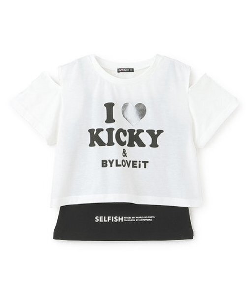 by LOVEiT(バイラビット)の「Tシャツタンクセット(アンサンブル・キッズ・ブラック/グレー/オフホワイト・140cm/150cm/160cm/130cm/120cm)」の15枚目の写真