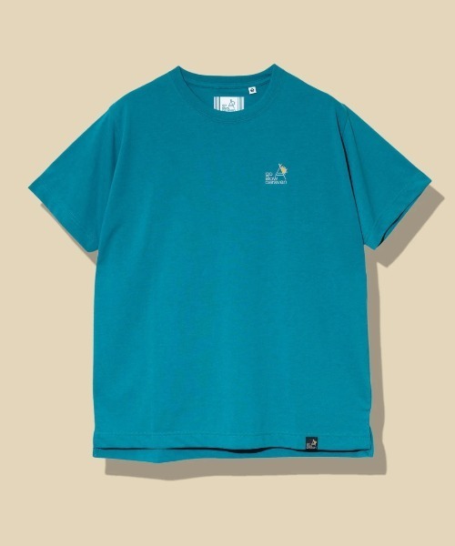 go slow caravan(ゴースローキャラバン)の「Drymix LOGO刺繍 TEE(Tシャツ/カットソー・メンズ・ブルーグリーン/セージグリーン・LARGE/X-LARGE/MEDIUM)」の1枚目の写真
