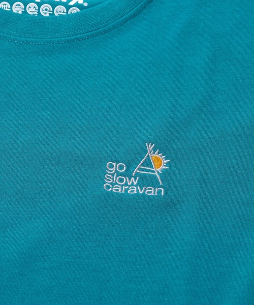 go slow caravan(ゴースローキャラバン)の「Drymix LOGO刺繍 TEE(Tシャツ/カットソー・メンズ・ブルーグリーン/セージグリーン・LARGE/X-LARGE/MEDIUM)」の4枚目の写真