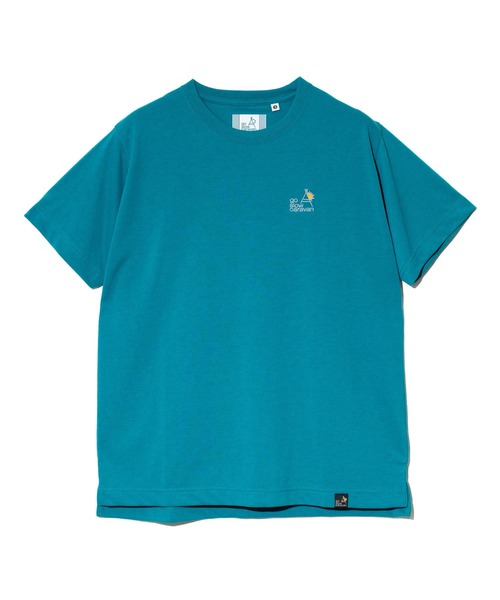 go slow caravan(ゴースローキャラバン)の「Drymix LOGO刺繍 TEE(Tシャツ/カットソー・メンズ・ブルーグリーン/セージグリーン・LARGE/X-LARGE/MEDIUM)」の8枚目の写真