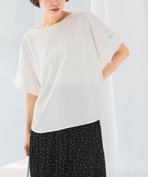URBAN RESEARCH ROSSO WOMEN(アーバンリサーチ ロッソ)の「UVカットデザインスリーブプルオーバー(Tシャツ/カットソー・レディース・モカ/イエロー/ネイビー/オフホワイト・FREE)」の1枚目の写真