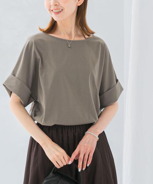 URBAN RESEARCH ROSSO WOMEN(アーバンリサーチ ロッソ)の「UVカットデザインスリーブプルオーバー(Tシャツ/カットソー・レディース・モカ/イエロー/ネイビー/オフホワイト・FREE)」の3枚目の写真